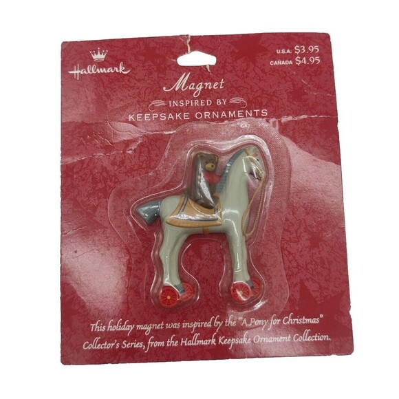 Hallmark Keepsake Ornament A PONY FOR CHRISTMAS MAGNET 1998 First #1 in Series - Picture 1 of 4